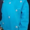 Bluza dzianinowa niebieska - obrazek 2