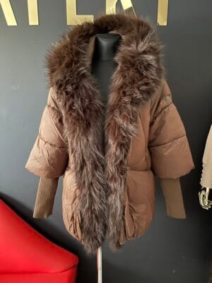 Kurtka zimowa puchowa Czekolada rozmiar L