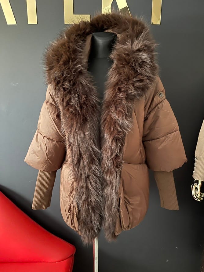 Kurtka zimowa puchowa Czekolada rozmiar L