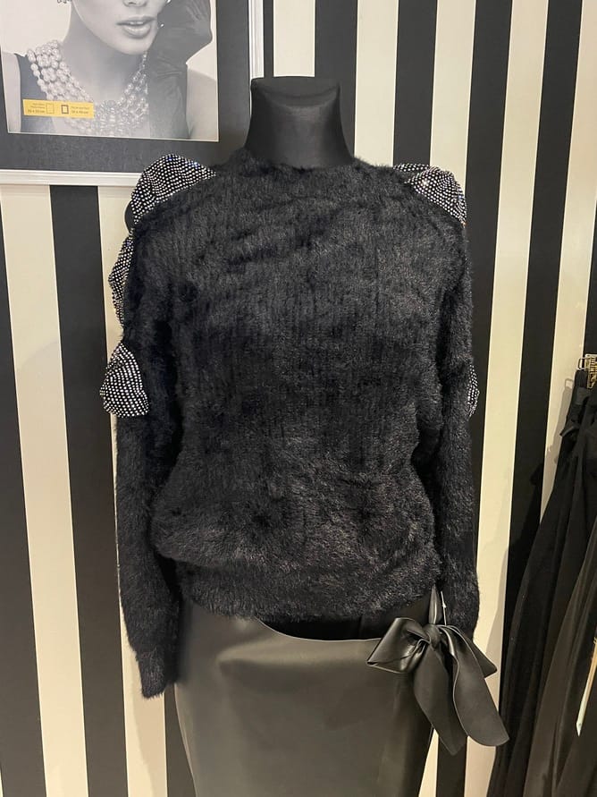 Sweterek Alpaka czarny rozmiar Uniwersalny