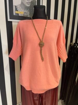 Sweterek Kaszmirowy Brzoskwinia rozmiar Uniwersalny