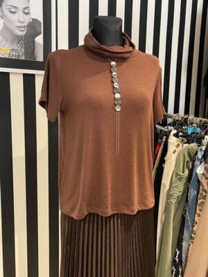 Sweterek golfik brązowy rozmiar Uniwersalny