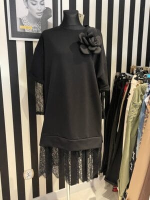 Tuniko-sukienka czarna rozmiar Uniwersalny